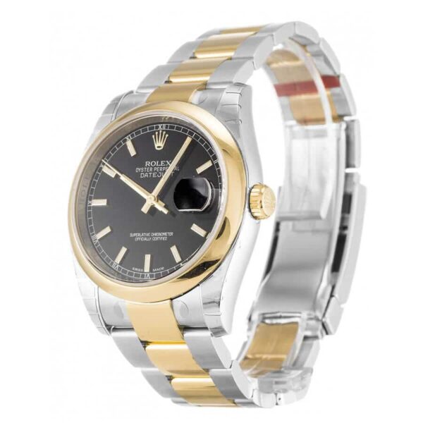 Rolex Datejust Yellow Gold Black Dial 116203 Oyster Replica