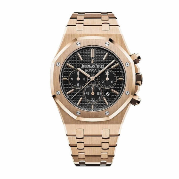 audemars-piguet-rose-gold-royal-chronograph-black-dial-26320or-oo-1220or-01-replica.jpg AP Royal Oaks Replica