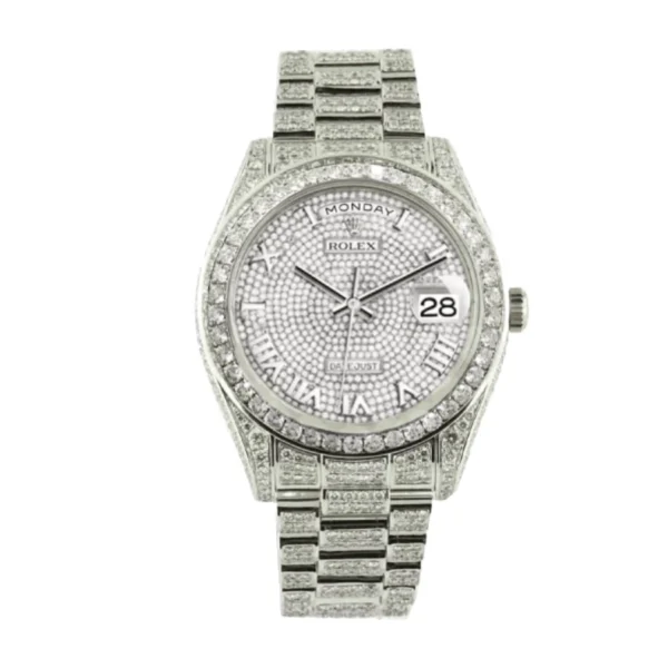 baguette-rolex-replica.webp Rolex Datejust Baguette II White Gold Iced Out Diamond Dial 116300 Replica