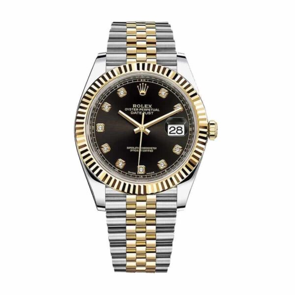 rolex-datejust-178383-31mm-steel-gold-automatic-black-dial.jpg Rolex Datejust 12633BKDJ Steel Gold Automatic Black And Diamond Dial Jubilee Replica