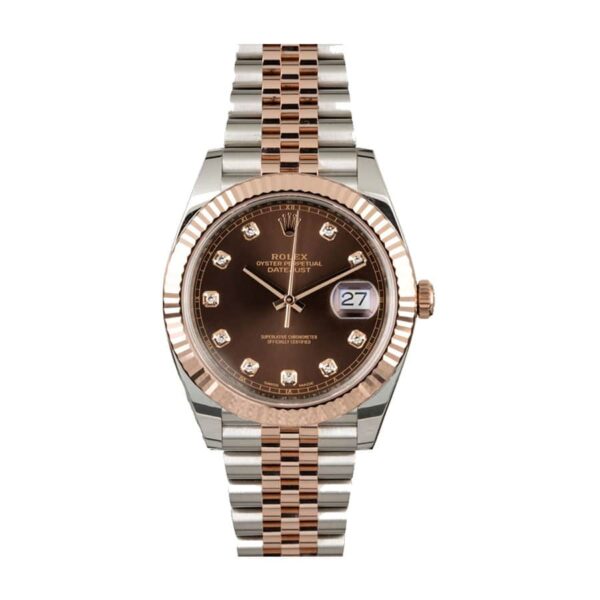 rolex-datejust-ii-126331-41mm-rose-gold-steel-chocolate-diamond-dial.jpg Rolex Datejust II 126331-0004 Chocolate Diamond Dial Replica