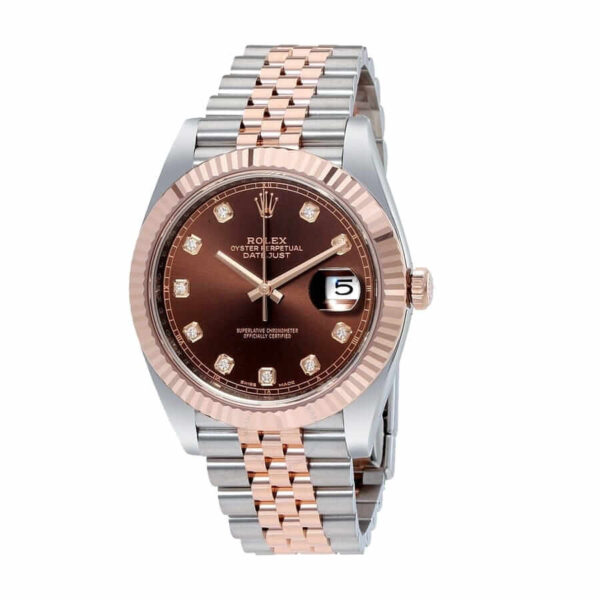 rolex-datejust-ii-126331-rose-gold-steel-chocolate-diamond-dial-replica.jpg Rolex Datejust II 126331-0004 Chocolate Diamond Dial Replica
