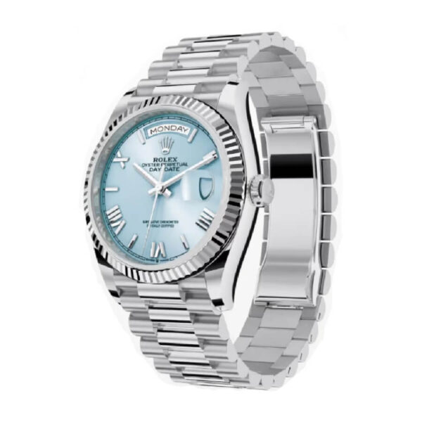 Day Date Ice Blue Grooved 228236-0018