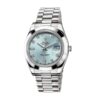 rolex-day-date-ii-218206-41mm-v6-stainless-steel-blue-dial-replica-1.jpg Ice Blue Watch Replica