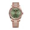 Day-Date Rose Gold Green Roman Dial
