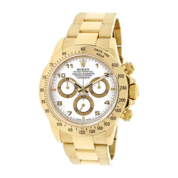 Daytona Cosmograph 116528 Yellow Gold White Dial Oyster